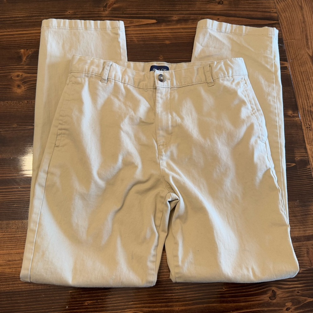 The Children's Place Khaki Boys Uniform Pants Adjustable Waist Size 16‎